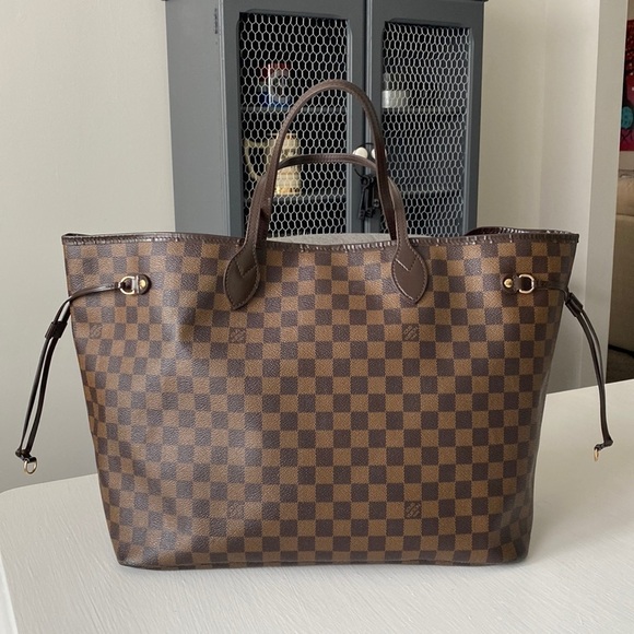 Louis Vuitton Neverfull GM Damier Ebene Handbag Tote Beautiful Stunning